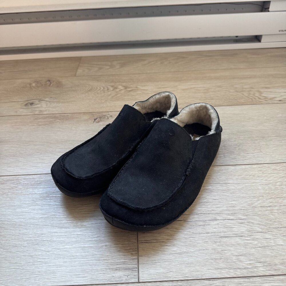 OluKai Moloā Slipper Men’s Premium Nubuck Leather Shoes Size 9